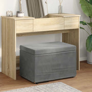 Pouf Grigio scuro Velluto e Legno Ingegnerizzato 876766
