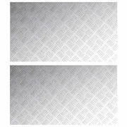 Gradini per Scale 2 pz | Tappetini per scale autoadesivi Argento 90 x 50 cm Alluminio