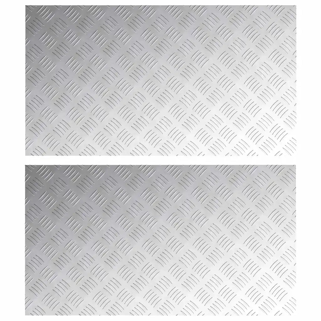 Gradini per Scale 2 pz | Tappetini per scale autoadesivi Argento 90 x 50 cm Alluminio