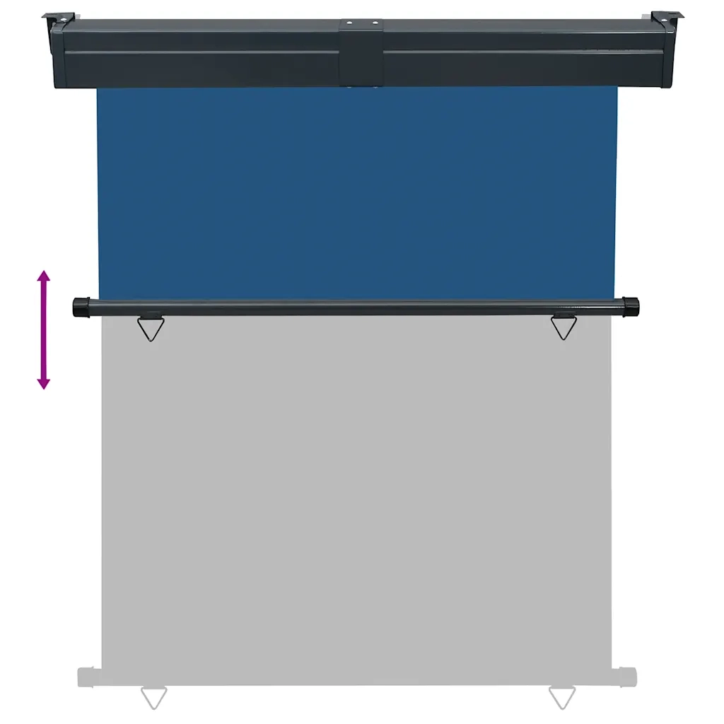 Tendalino Laterale per Balcone-Tenda da Sole Laterale per Patio 145x250 cm Blu