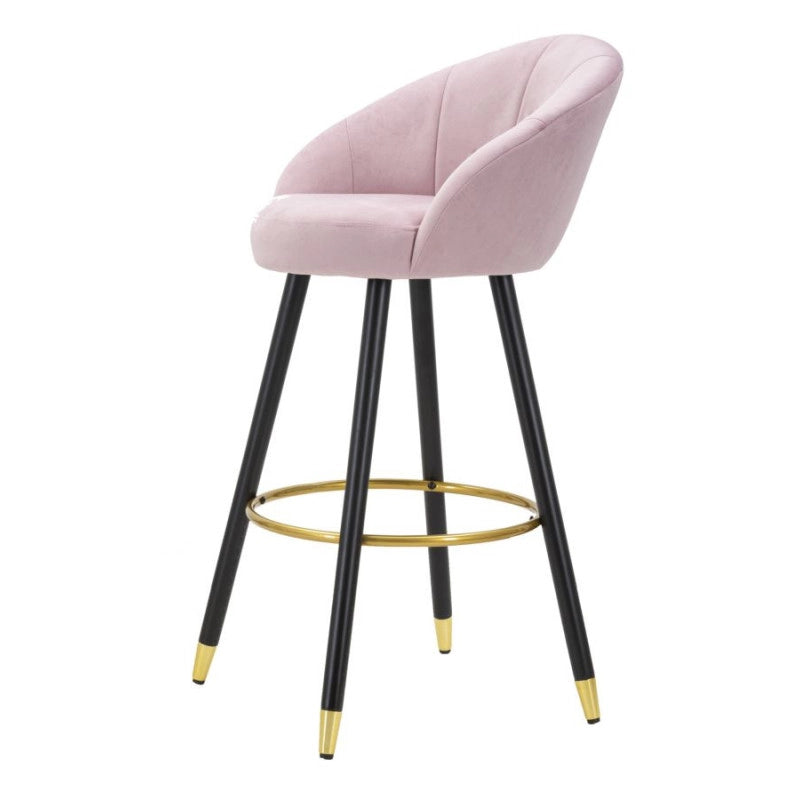 Sgabello Bar Prague Rosa cm 55x56x104