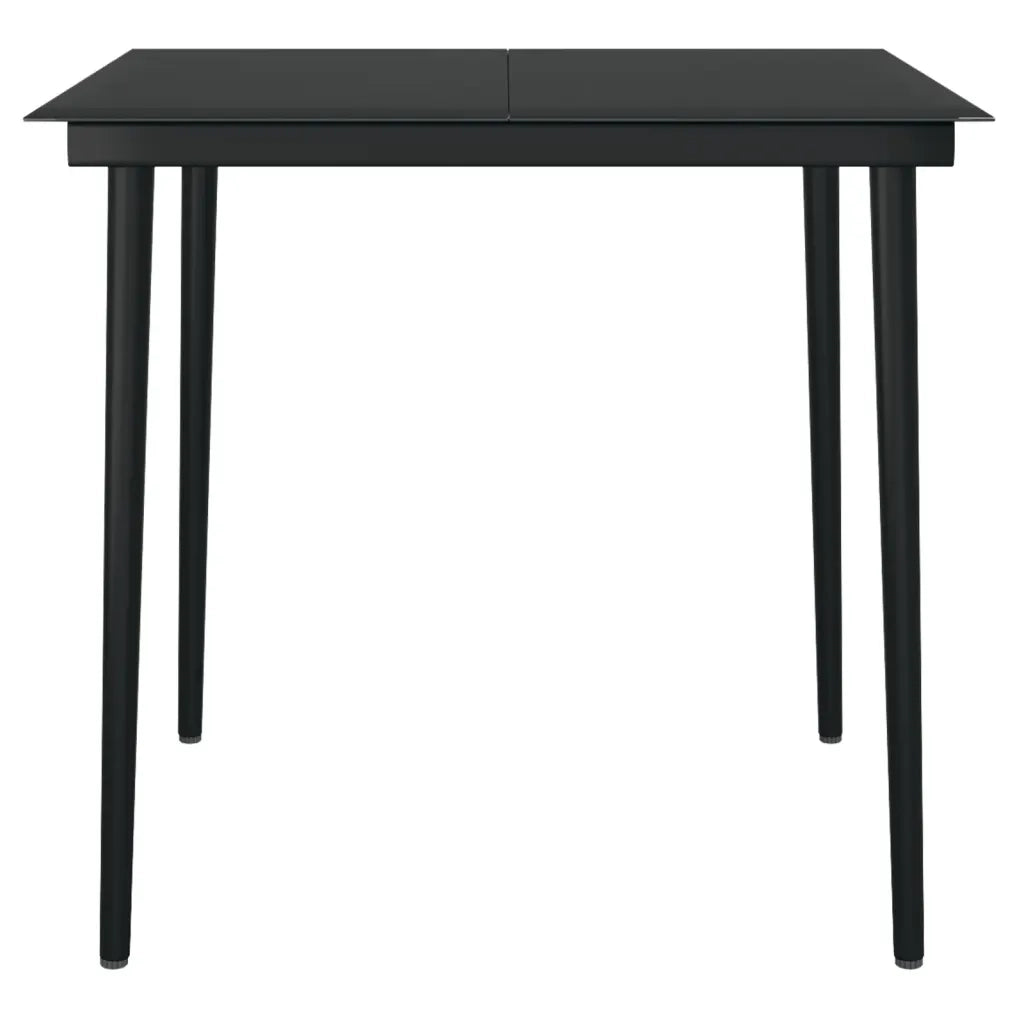 Set Mobili da Pranzo per Giardino 3 pz Nero 3099395