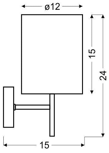Applique Candellux YAN 21-45386 ottone bianca E14 1 luce