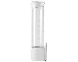 Dispensatore di bicchieri anti- polvere - contenitore per bicchieri in carta - capacità 50 bicchieri - plastica - contenitore pratico - protezione contro la sporcizia