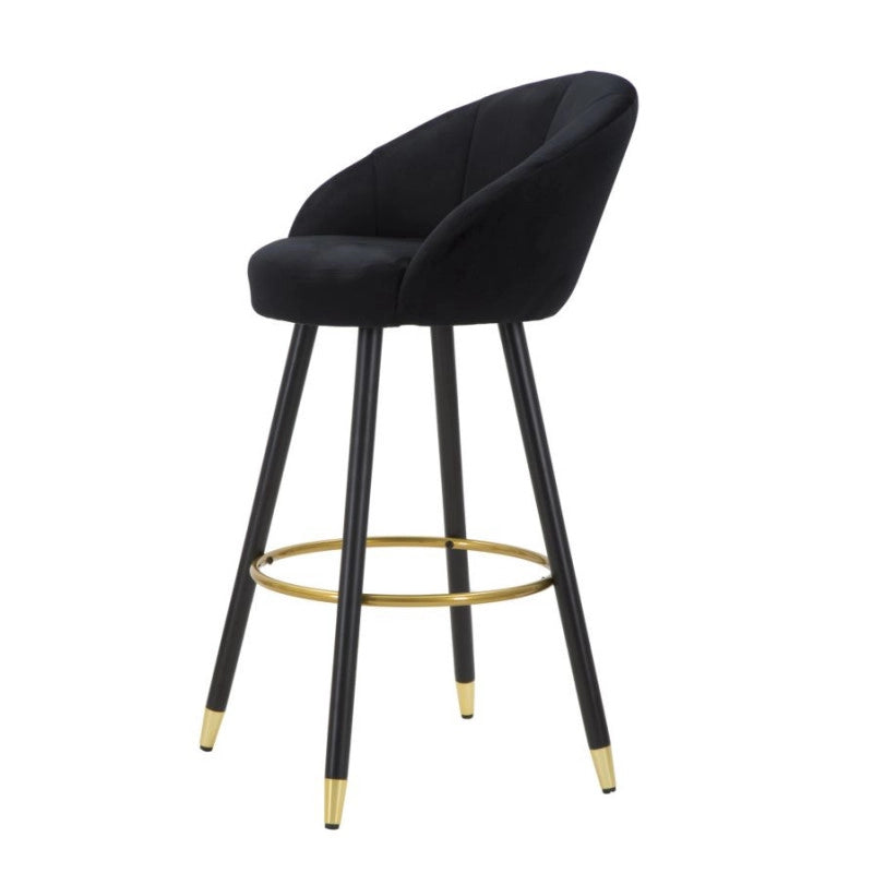 Sgabello Bar Prague Nero cm 55x56x104