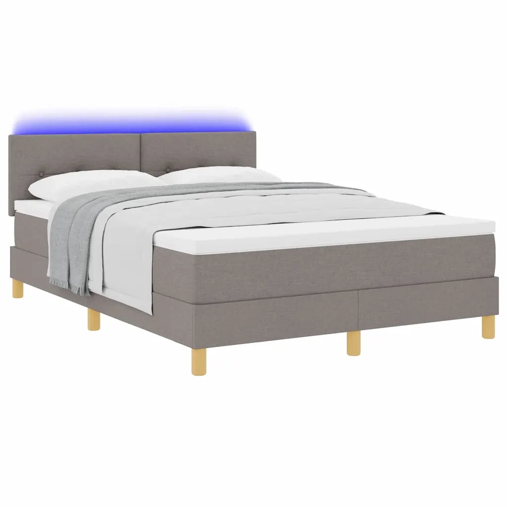 Letto a Sorgente LED con materasso Talpa 160 x 200 cm Tessuto
