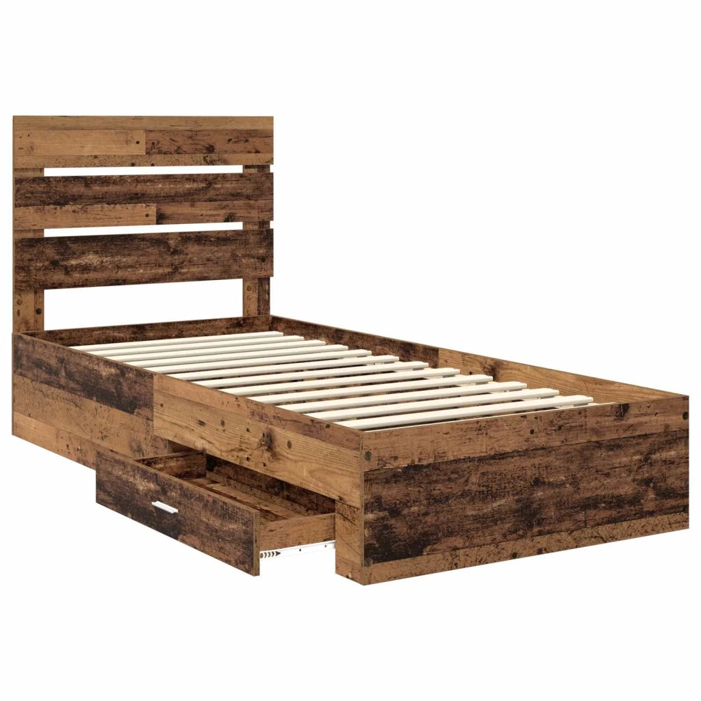Struttura del letto-Giroletto Legno vecchio 90 x 190 cm Legno multistrato 722580