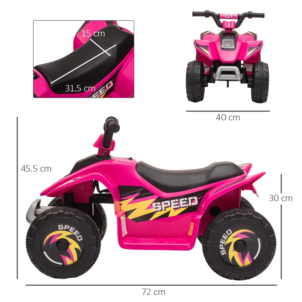 Quad Bambini Elettrico 6V ¨C Minimal ¨C Rosa 72x40x45.5 cm