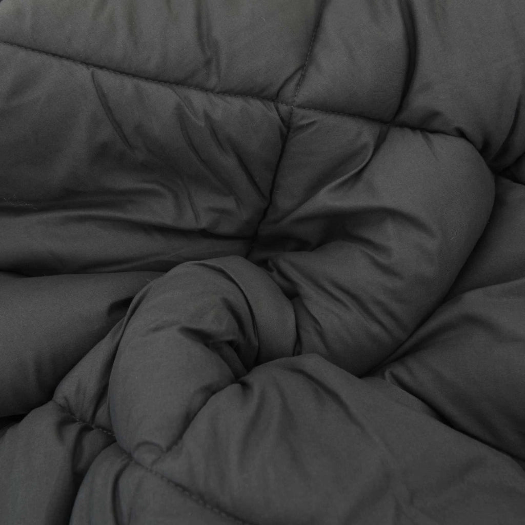 Duvet Estivo Nero e antracite 200 x 155 cm Microfibra 42025478