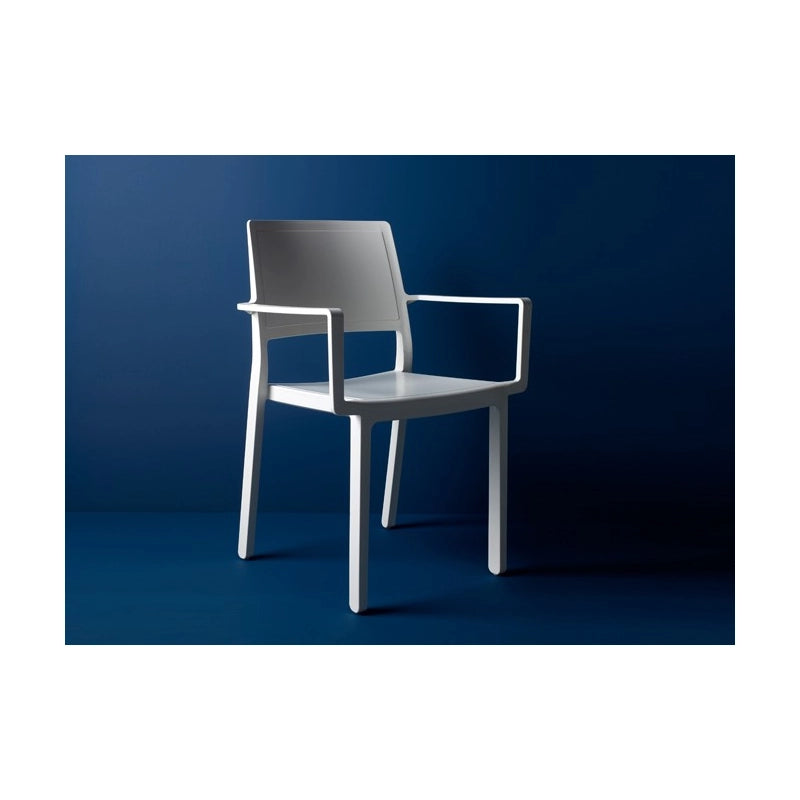 SET 4 SEDIE KATE CON BRACCIOLI TECNOPOLIMERO SCAB DESIGN - Grigio chiaro 82