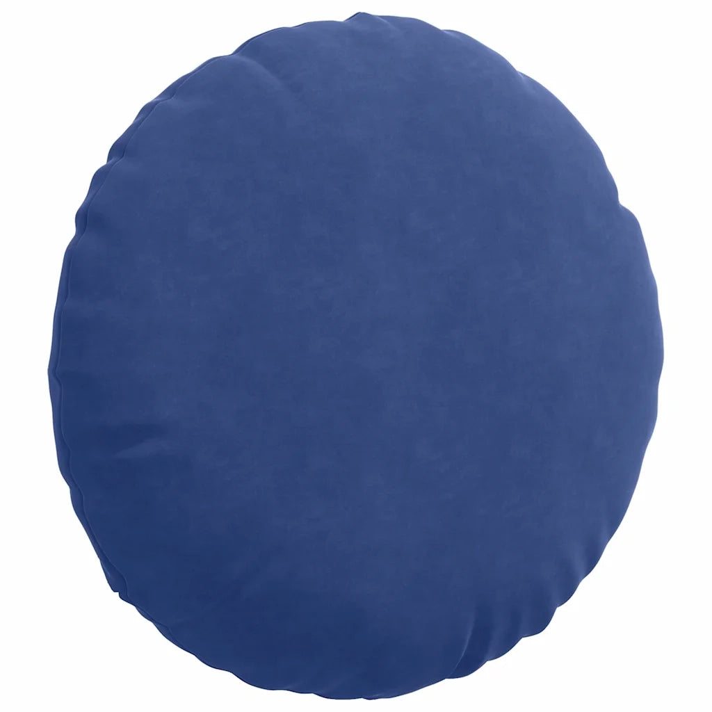 Cuscini per Seduta 2 pcs Blu Polizia Ø60 x 21 cm Velluto 42014222