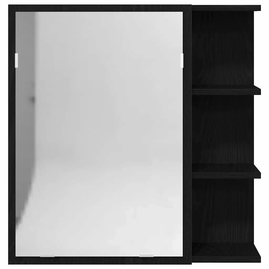 Mobiletto per specchio da bagno Rovere Nero 62,5 x 20,5 x 64 cm 862523