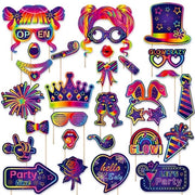 Accessori di Festa Neon 30 pezzi - Decorazioni di Festa con Luce - Accessori per Festa Retro Anni 70/80/90 - Attrezzature per Feste - Facili da Montare - Accessori per Fotografia