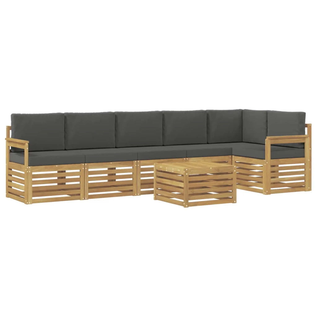 Set di divani da esterno 7 pcs Bianco e Antracite 3391942