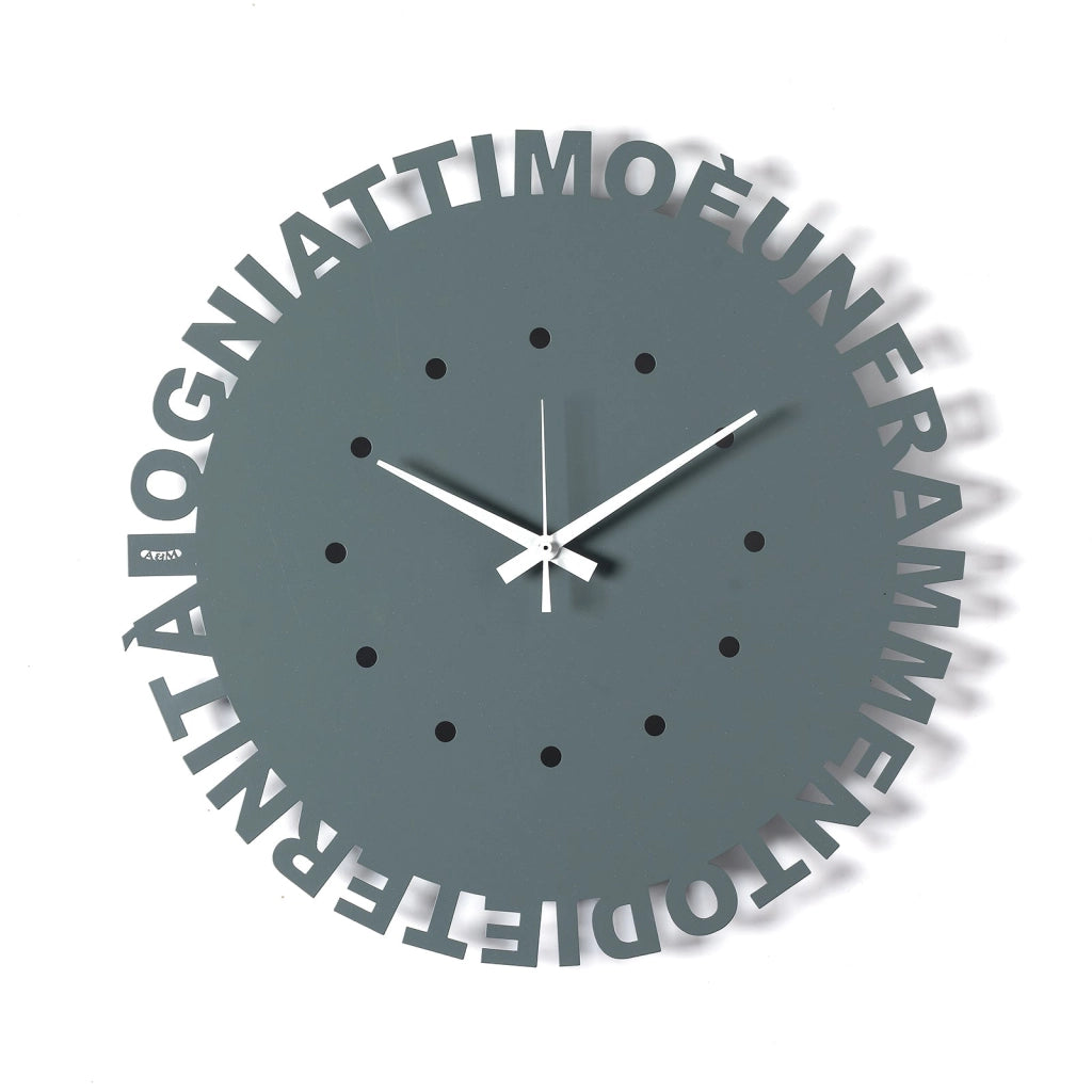 Orologio da parete minimal Wordshow Petrolio