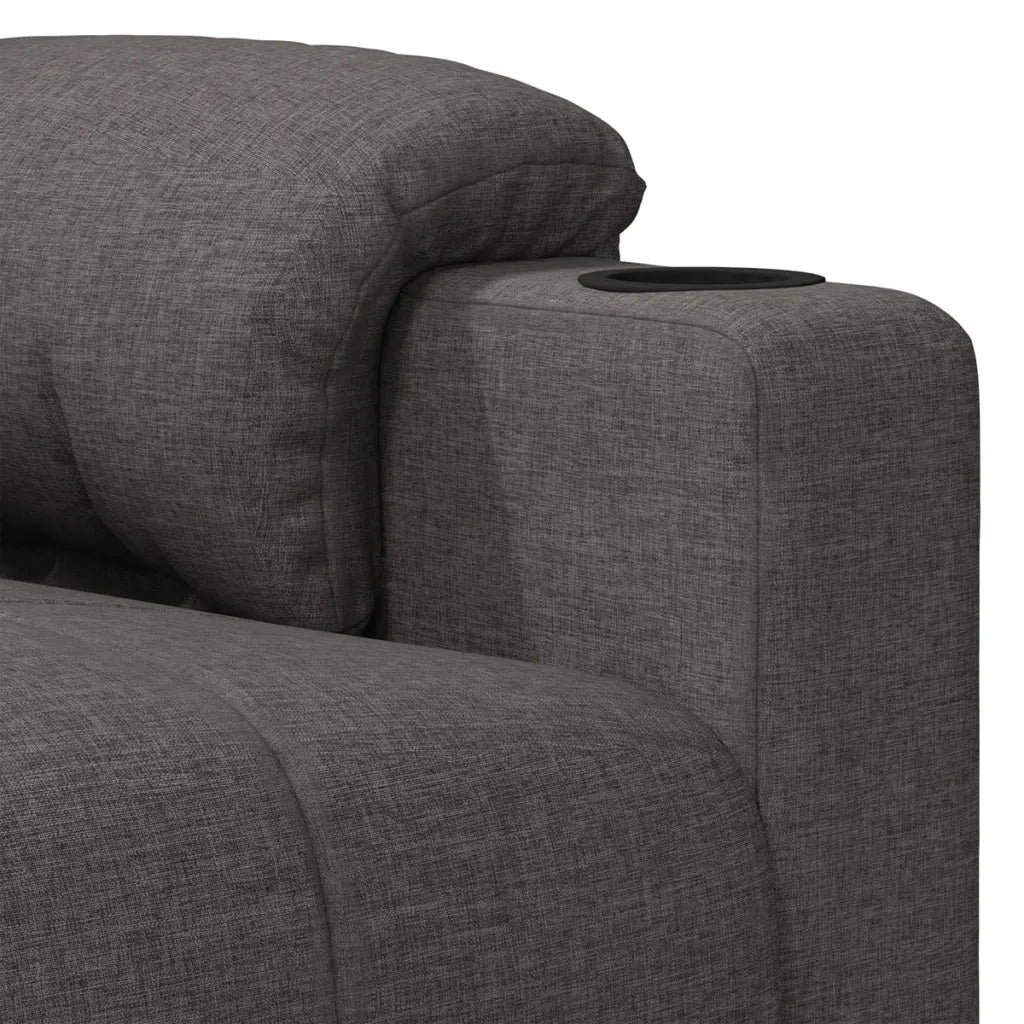 Poltrona Reclinabile in Tessuto Grigio Scuro 348071