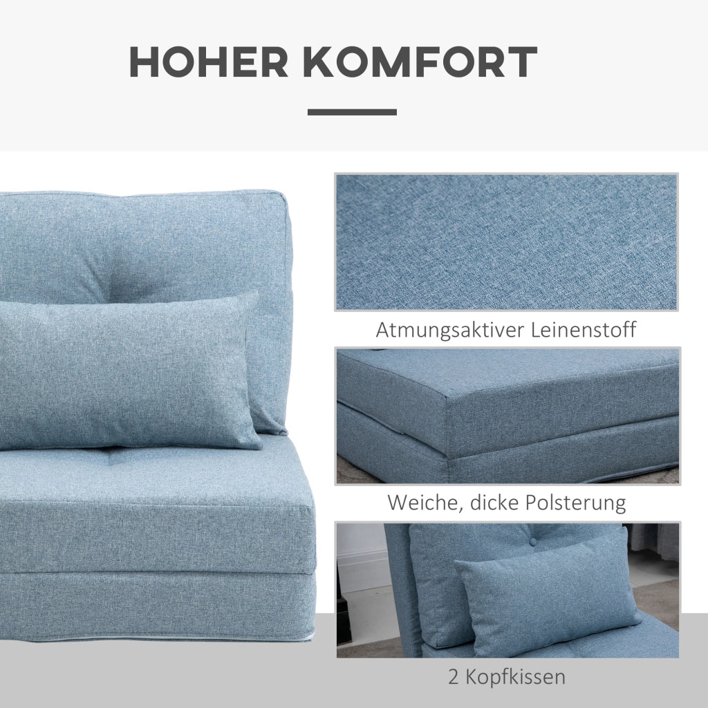 Letto a castello con materasso ¨C Minimal ¨C 60x80x56 cm, blu