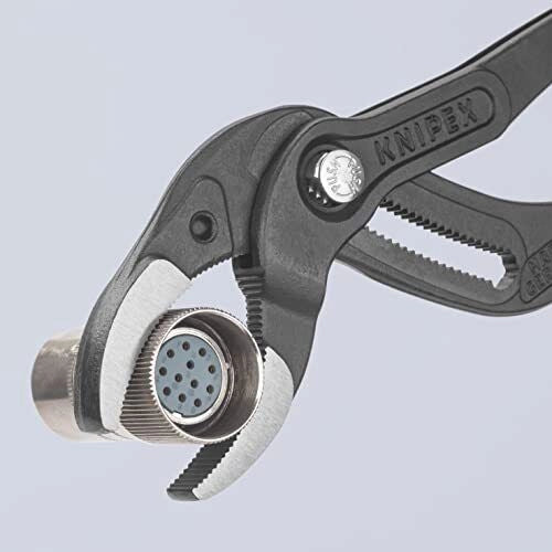 KNIPEX 81 01 250 Pinza per sifone e connettore Regolabile 25 posizioni Fino a 80 mm Impugnatura antiscivolo colore Nero