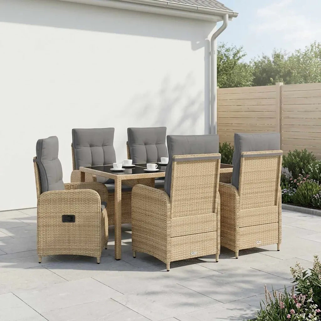 Set da pranzo per esterni 7 pcs Beige e Grigio Chiaro 3422339
