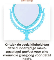 Specchio per trucco a due facce rotante con tavolo in plastica, design moderno, leggero, adatto a bambini