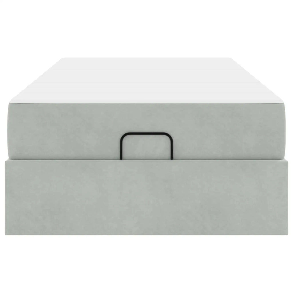Struttura letto con materasso 2 pcs Grigio chiaro Velluto 3399522