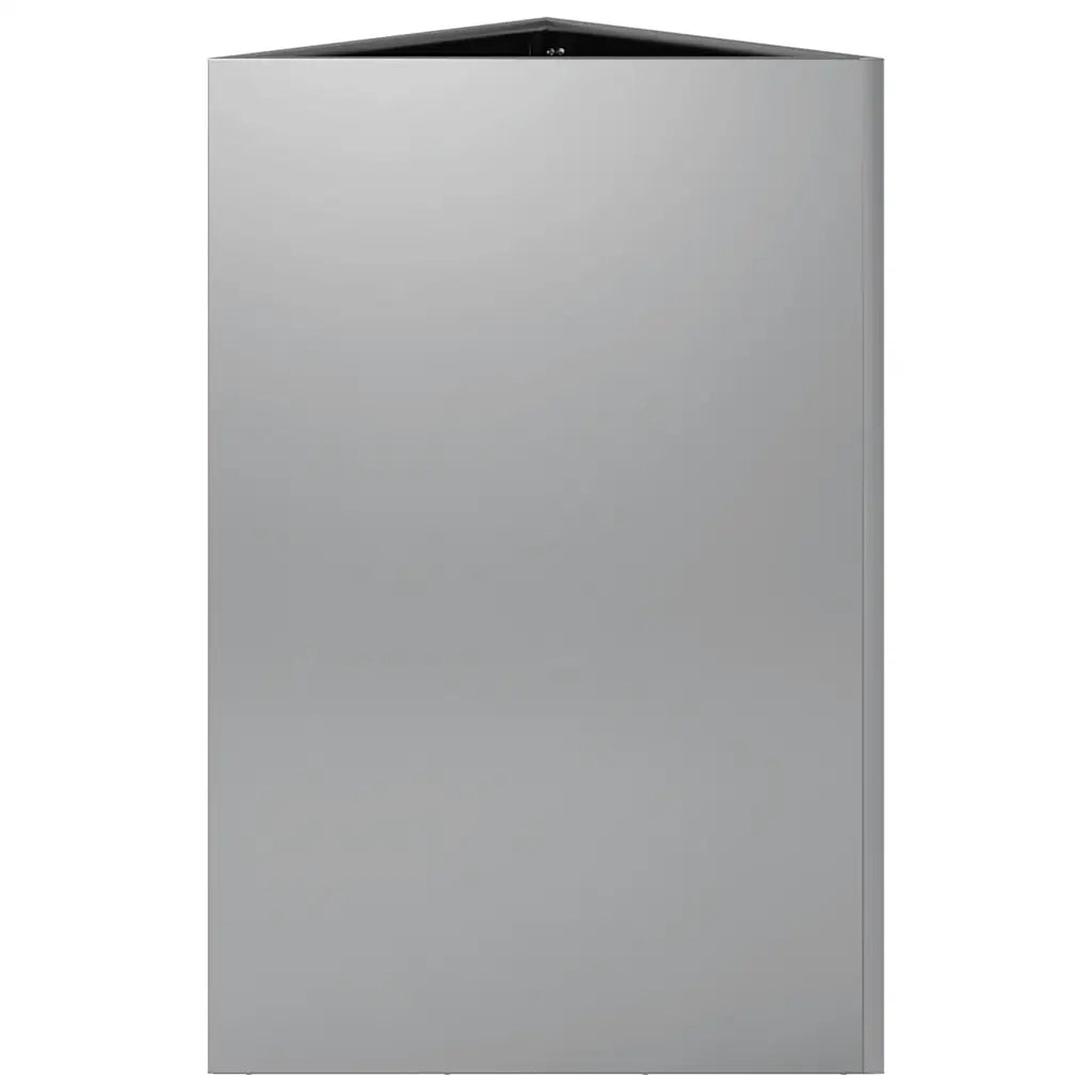 2 pz Fioriere | Cassetta per fiori | Vaso Triangolari 50x43x75 cm in Acciaio Zincato
