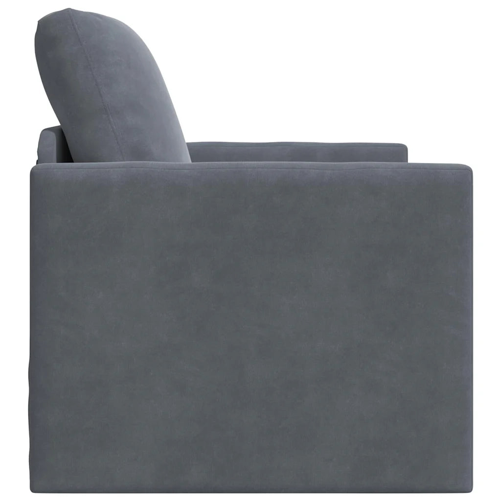 Divano letto-Sofa Letto-Daybed Grigio scuro 74 x 77 x 81 cm Velluto