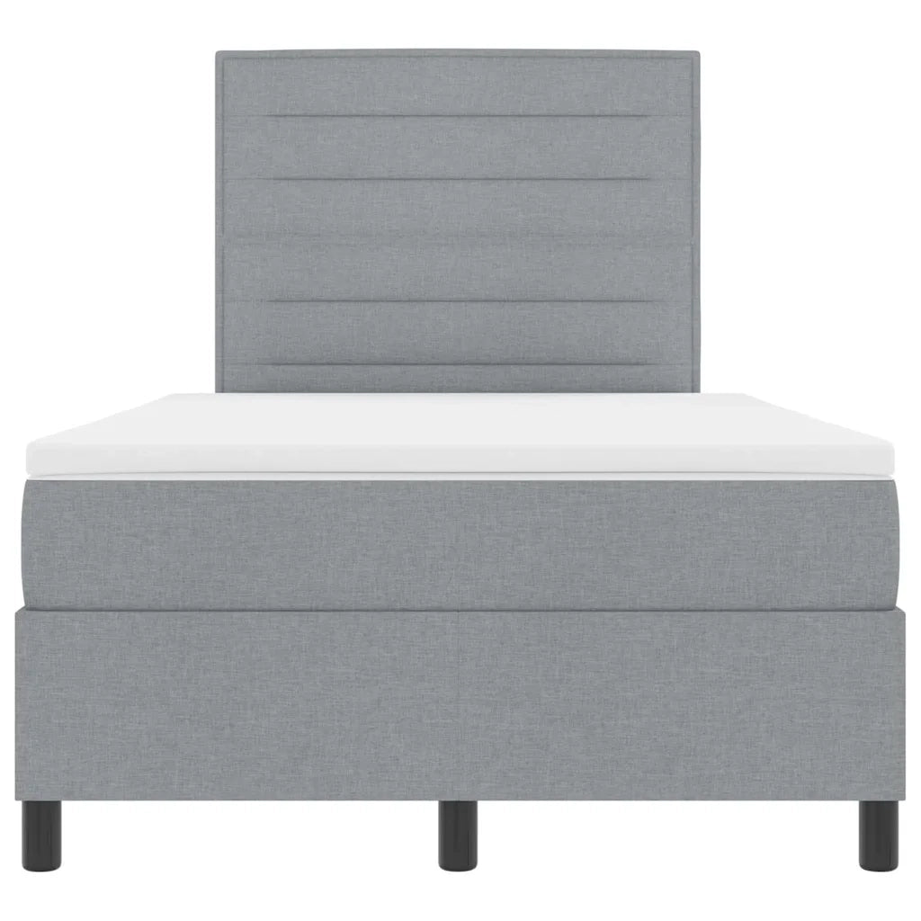 Letto a molle con materasso Grigio chiaro 120 x 190 cm Tessuto 3342774