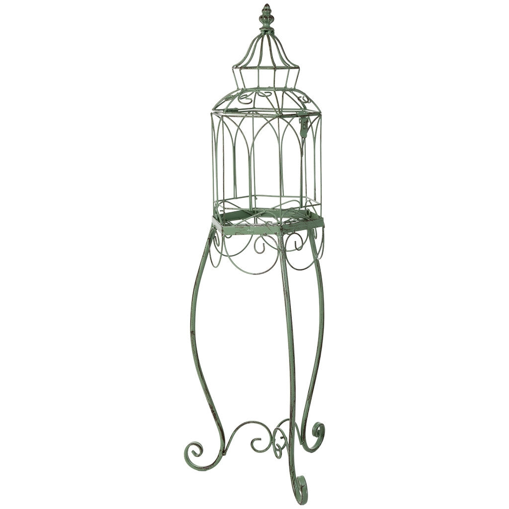 Gabbia decorativa verde 25x25x87h cm