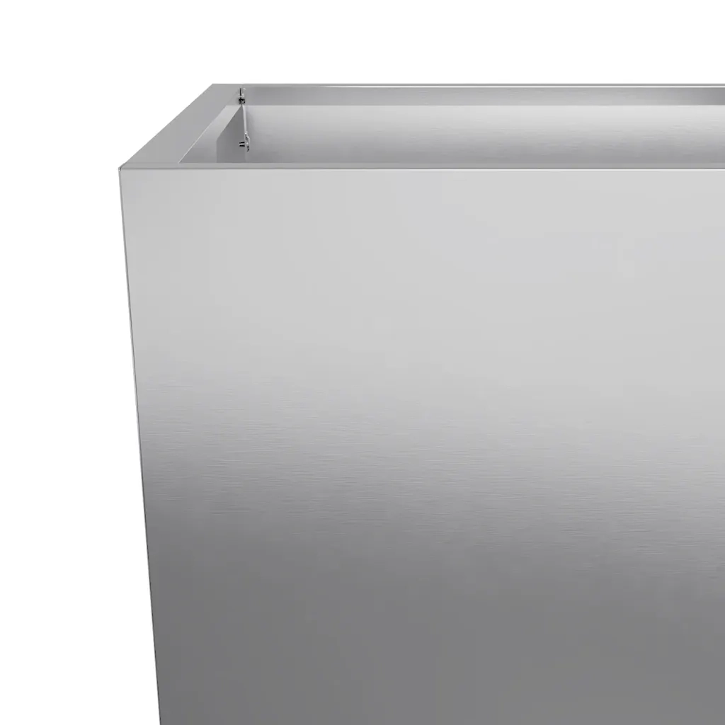 2 pz Fioriere | Cassetta per fiori | Vaso da Giardino 35x35x75 cm in Acciaio Zincato