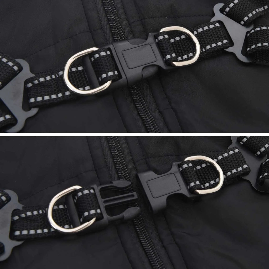Cappotto per Cani Nero L28 Pile e Poliestere 3422530