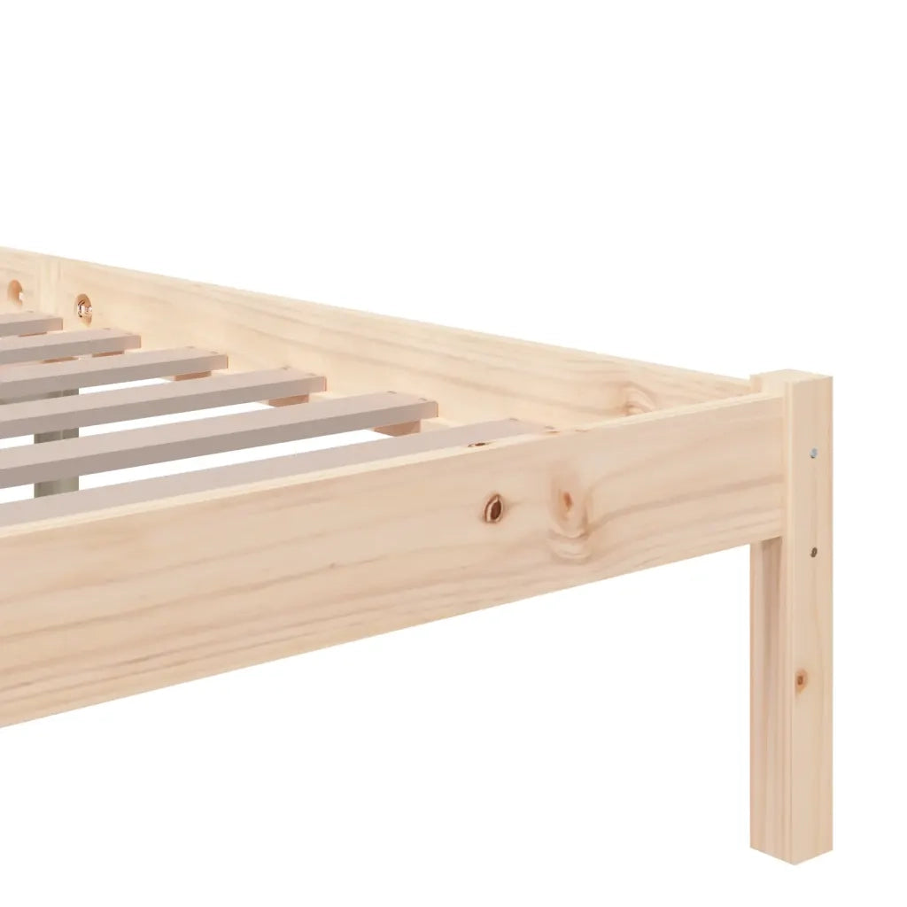 Letto matrimoniale | Letto per adulti | Giroletto senza Materasso in Legno Massello 200x200 cm