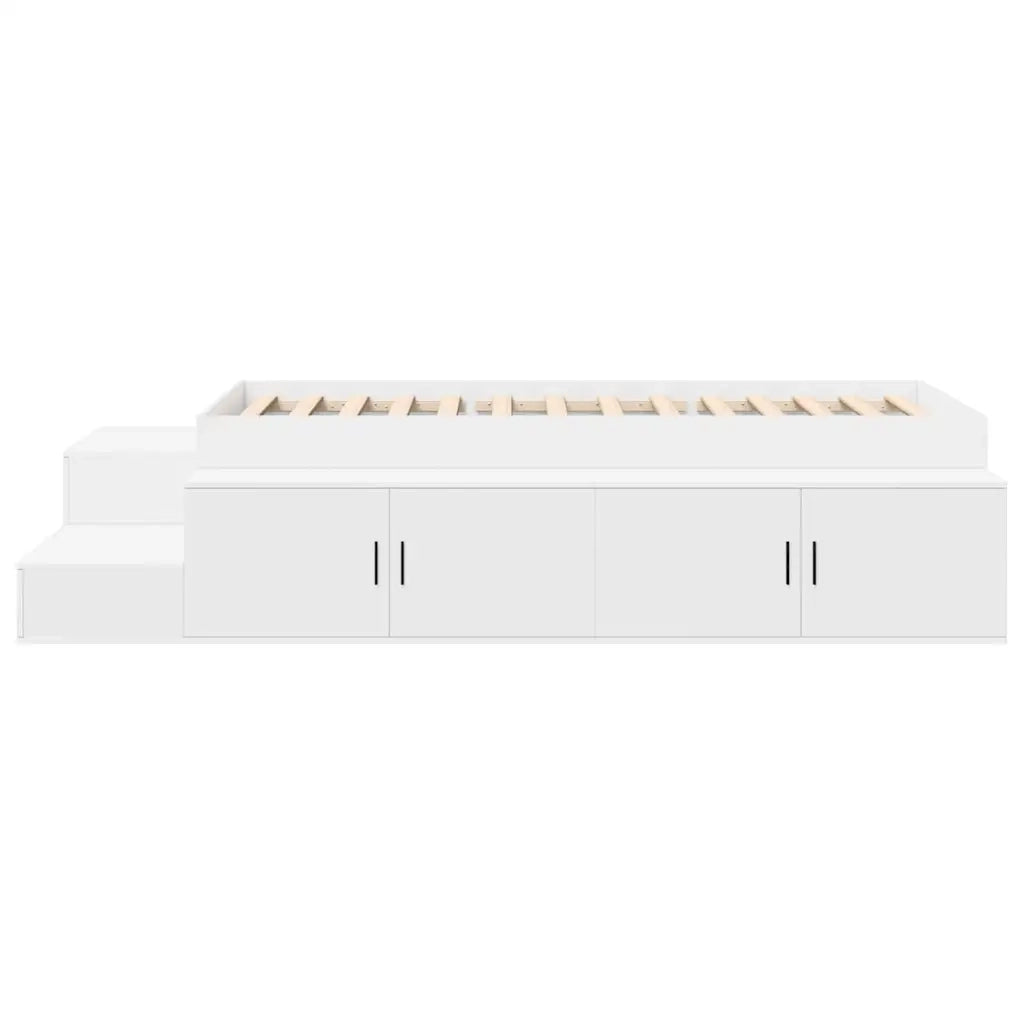 Struttura letto con contenitore Bianco 80 cm Legno multistrato 3335573
