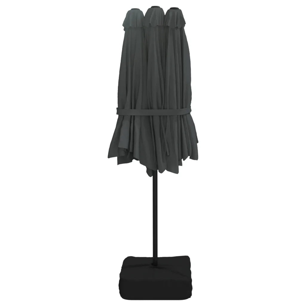 Ombrellone a Doppia Testa Antracite 449x265 cm 362947