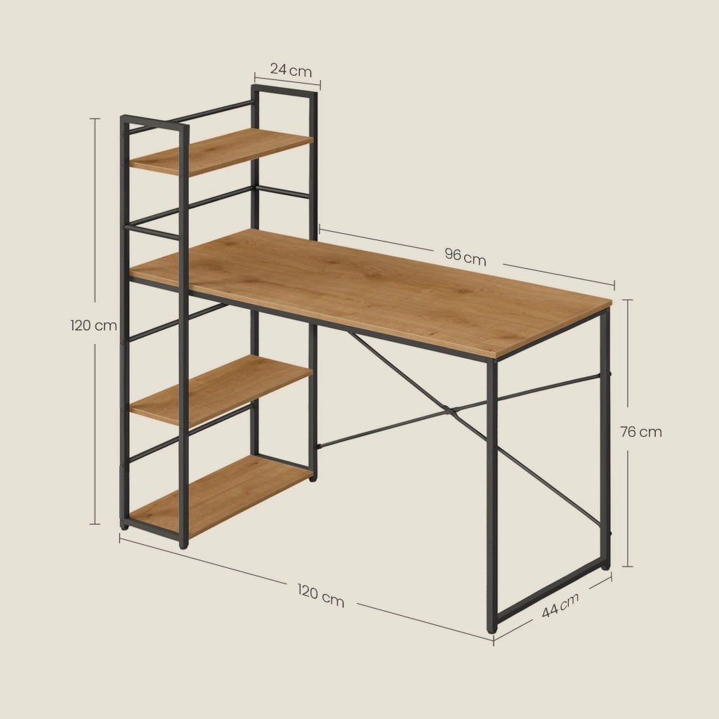 Scrivania per computer Valora MAX 4.0 con gambe in rovere nero, design moderno