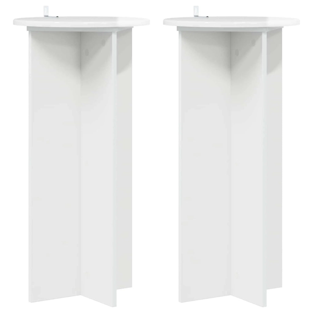 Supporto per piante | Sostegno per piante 2 pz Bianco Lucido 40 x 40 x 80 cm