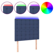 Testiera | Testata a LED Blu 90x5x118/128 cm in Tessuto