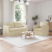 Set di divani 2 pcs Crema 156 x 82 x 85 cm Tessuto 3407572