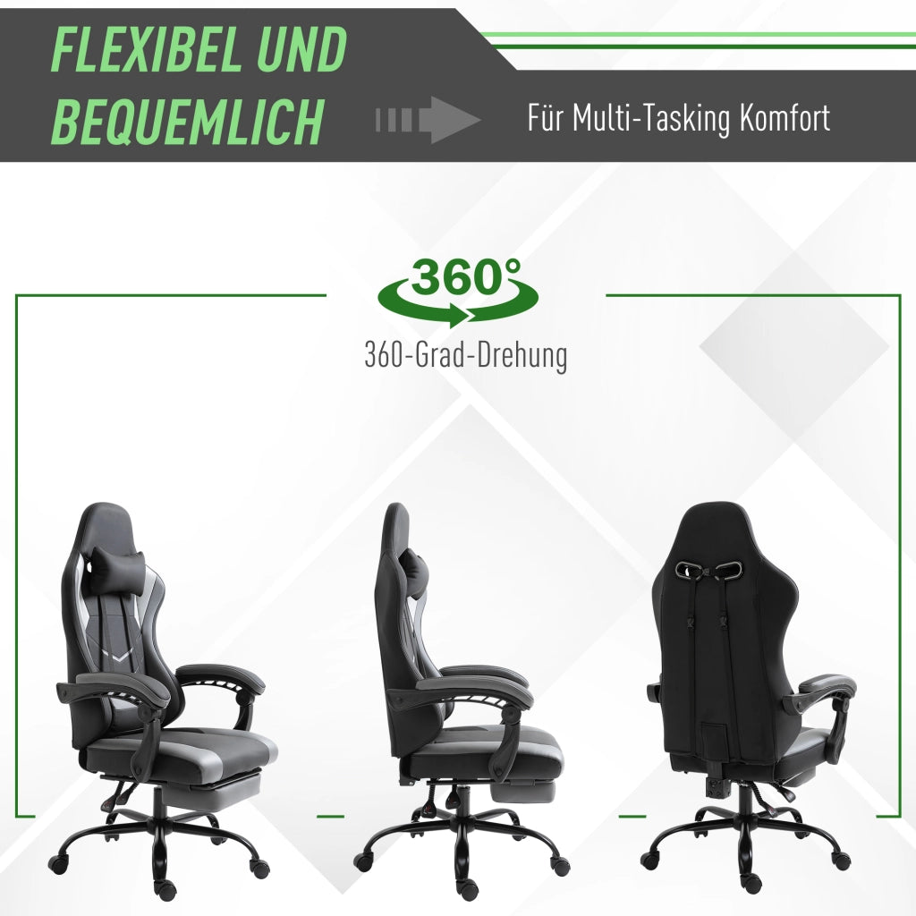 Sedia da Gaming Ergonomica ¨C Minimal ¨C Nero 62x52x128 cm