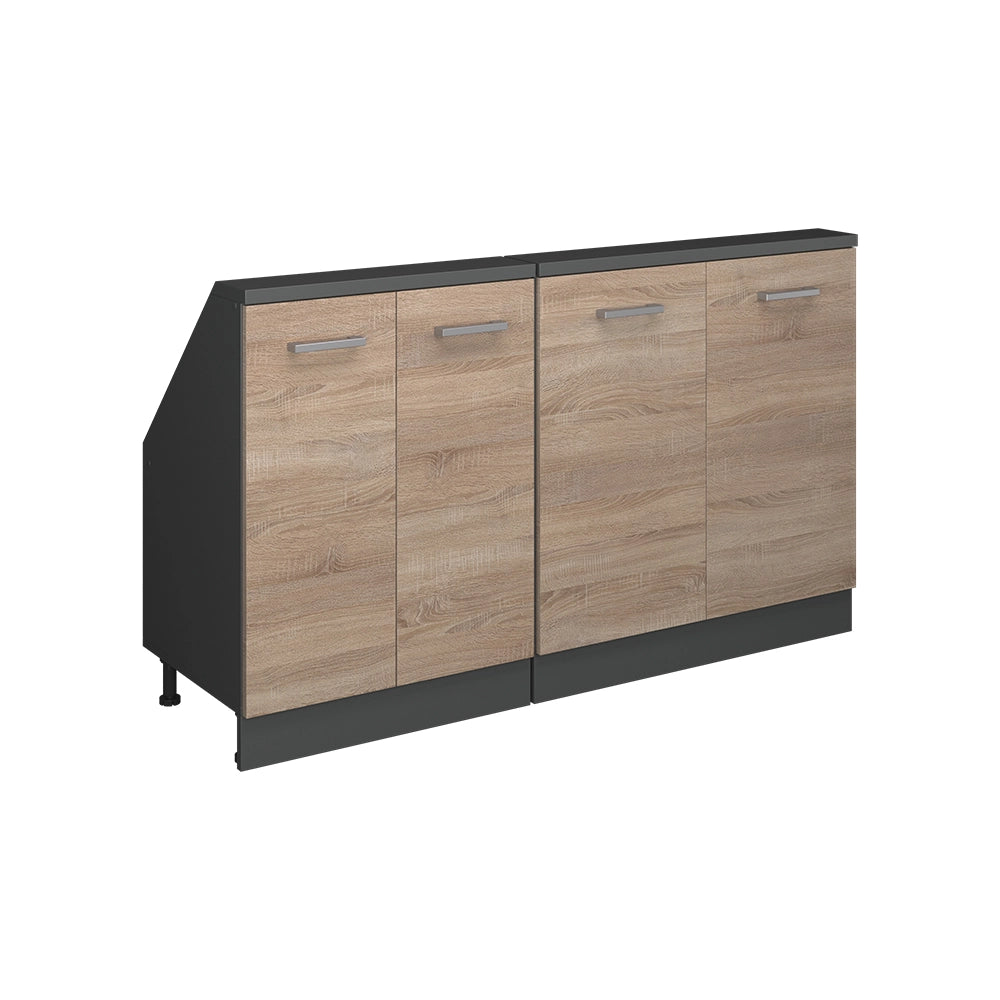 Set di mobili sottotetto Rion Sonoma/Antracite Set di 2 Vicco