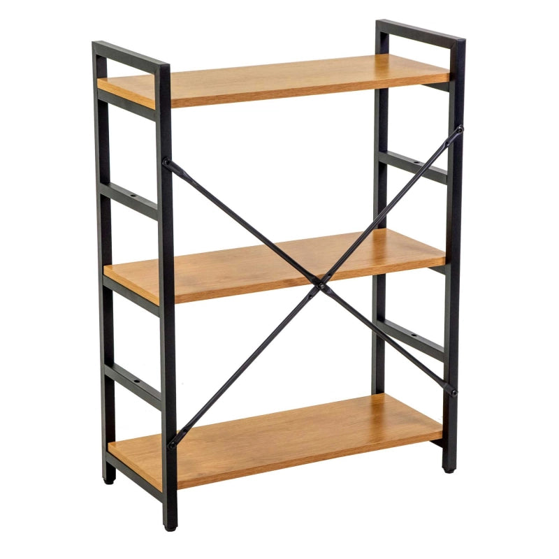 Scaffale metallo legno Achille 3 ripiani cm 60x28h83,5