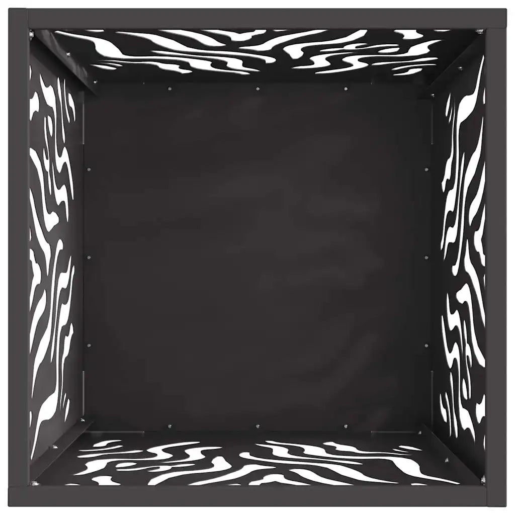 Focolare-Stufa-Camino Nero 40 x 40 x 40 cm Acciaio