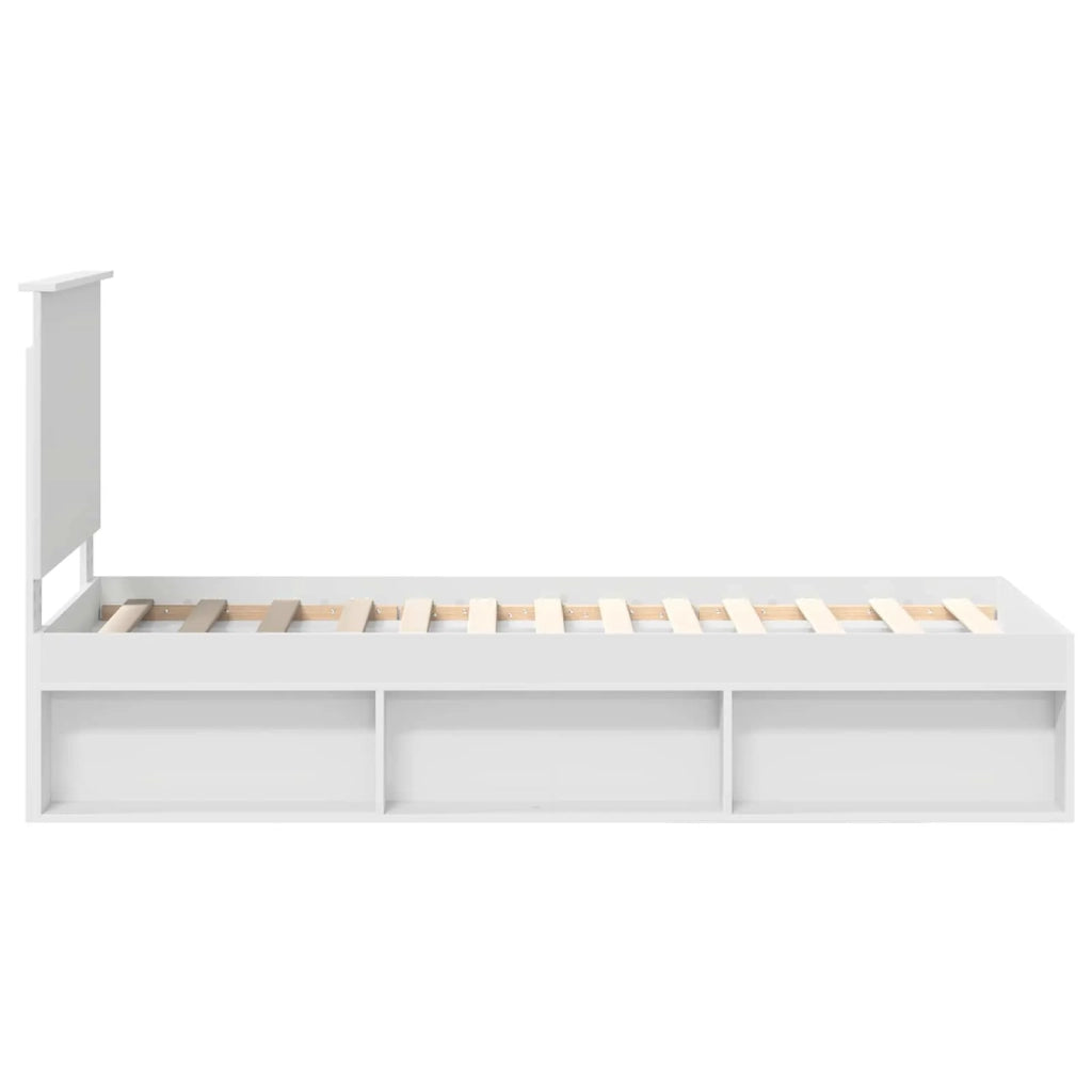 Struttura del letto Bianco 75 x 190 cm Pino massello 3411073