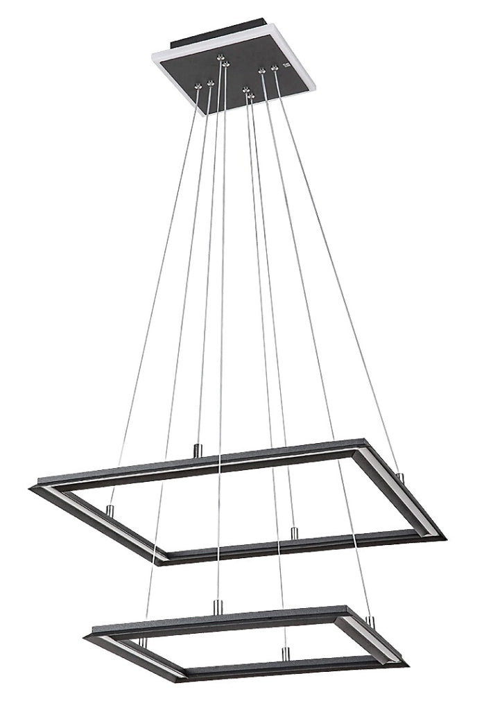 Lampada a sospensione LED 48W nera geometrica Sidona Rabalux