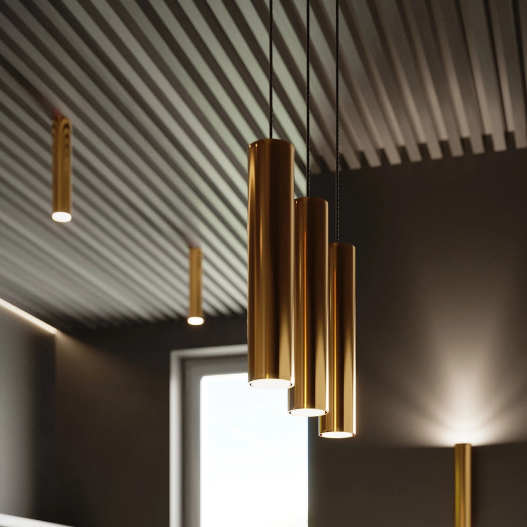 Sospensione Modeno doppio tubo oro 2xGU10 Pure Lume