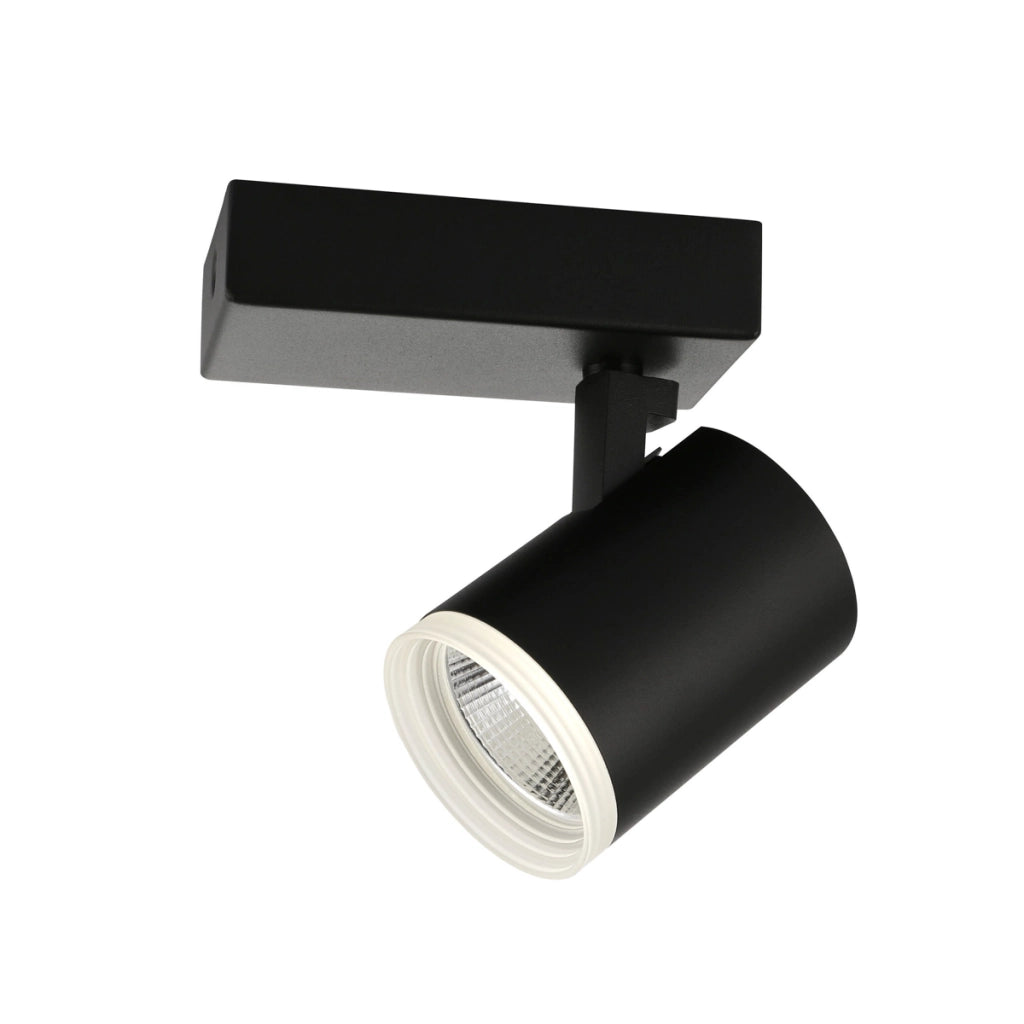 Faretto da soffitto LED orientabile nero 5W Helvia Italux