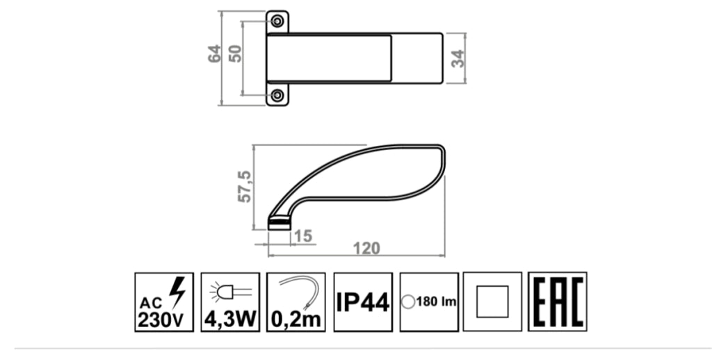 Lampada LED Illuminazione 6 x 12 x 6 cm