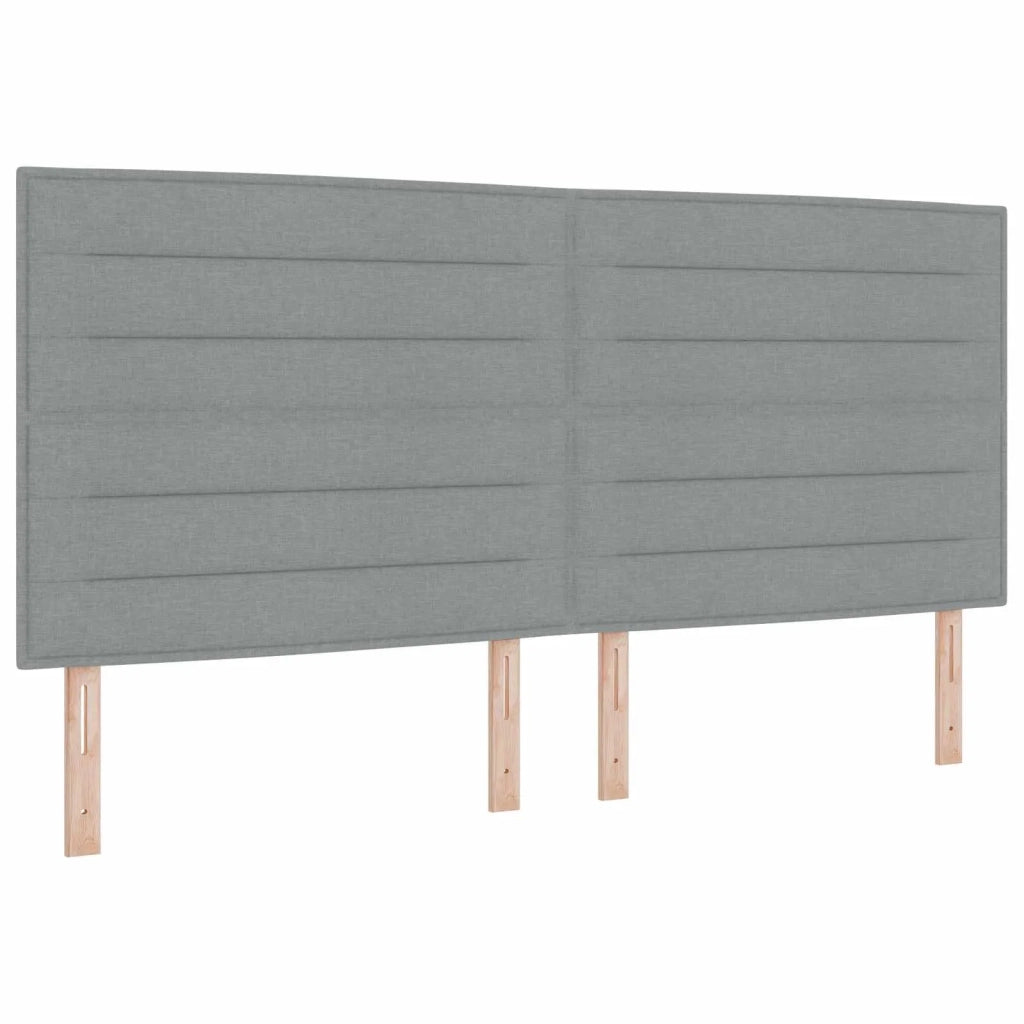 Testiera LED con strisce LED Grigio chiaro 200 cm Tessuto 3338307