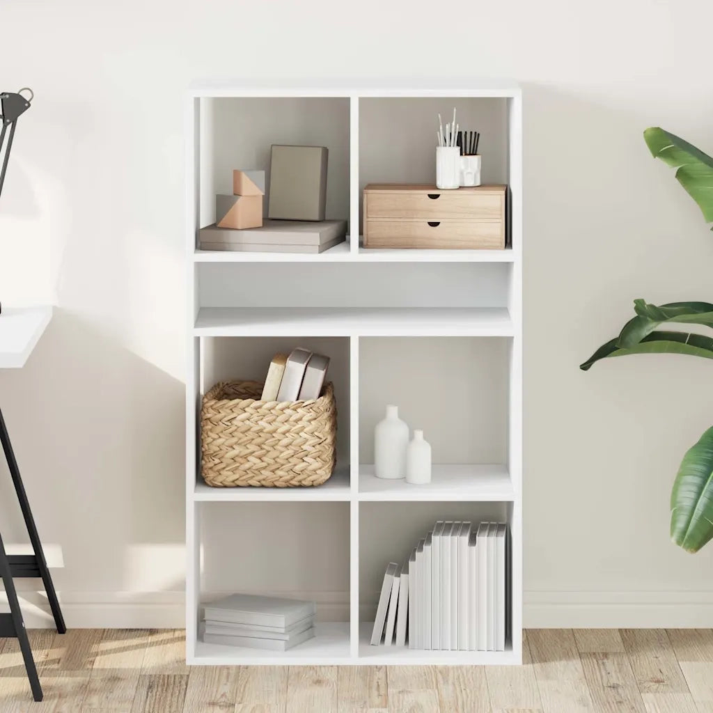 Libreria Bianca 66x31x112 cm in Legno Multistrato 860301