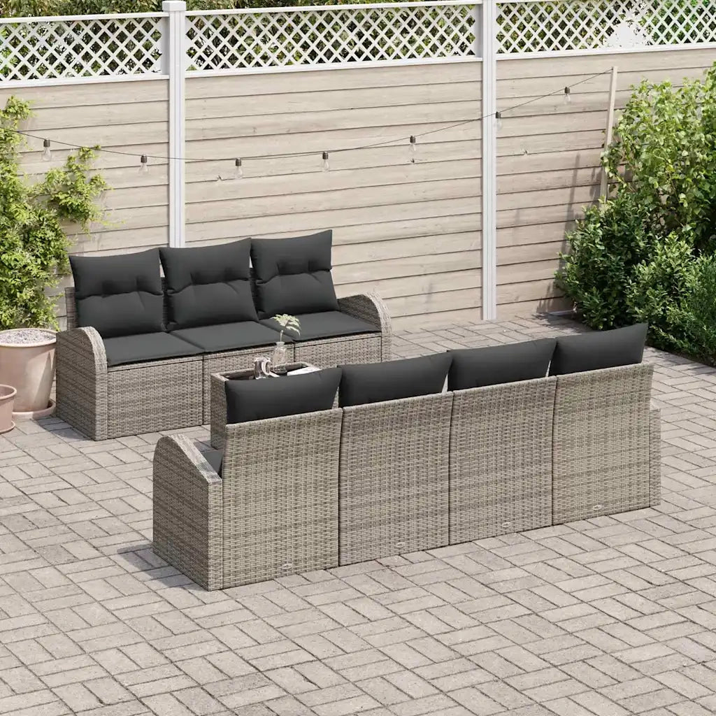 Set Divano da Giardino Grigio 55 x 55 x 37 cm polyrattan 3345949